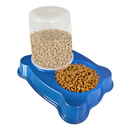 2 Comedouro/Bebedouro Dupla Função Dispenser Dosador 1 kg Ração/1,5 Litros Água Cães E Gatos