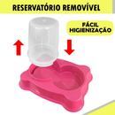 2 Comedouro/Bebedouro Dupla Função Dispenser Dosador 1 kg Ração/1,5 Litros Água Cães E Gatos