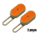 Escova Elétrica 3 em 1 para Cães e Gatos | Vapor, Massagem e Remoção de Pelos