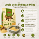 Areia Higiênica Natural Biodegradável de Grãos Finos de Milho e Mandioca para Gatos Kadi 8 kg